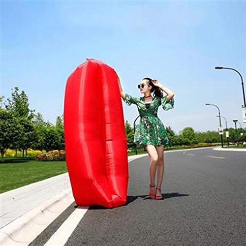 TFT Outdoor Portable Lazy Inflatable Sofa, Lunch Break Air Bed, Single Camping Beach Bed, Air Sofa (color : RED)