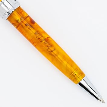 Conklin Symetrik Ballpoint Pen Precious Amber + Free Extra Black Gel Refill Elegant Twist Pen Gift for Men & Women, Office, Writers