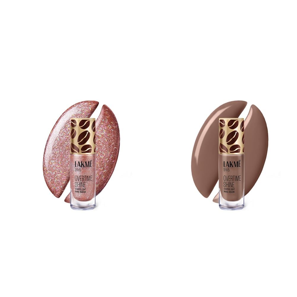 Lakme 9 to 5 Overtime Shine Nail Polish - Coffee Edit-15 Hazelnut Hug 6ml Lakme 9 to 5 Overtime Shine Nail Polish - Coffee Edit-09 Cold Brew 6ml-picture-26