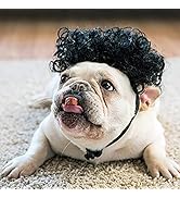 HOWWFALY Dog Costume Cat Apparel Dog Toys Curly Braids Headgear Wigs Styling Cute Funny Pet Hair ...