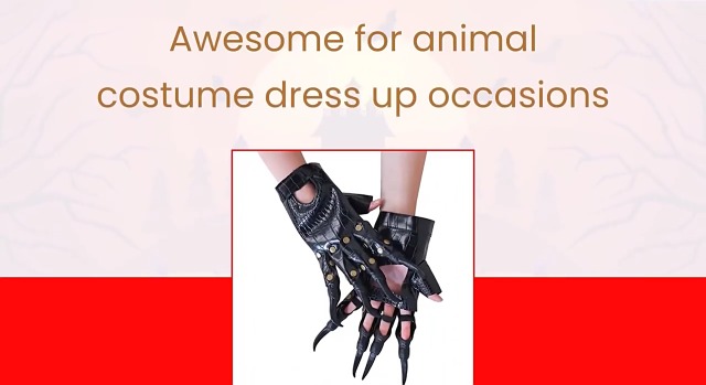 Eowluu Guantes de Halloween geniales para uñas largas, guantes divertidos, guantes de garra, para fiesta de Halloween, accesorios de cosplay, plateado Eowluu Guantes de Halloween geniales para uñas largas, guantes divertidos, guantes de garra, para fiesta de Halloween, accesorios de cosplay, plateado
