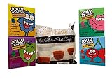 Shot Bundle with Jolly Rancher Gelatin and 16 Shot Cups with Covers Watermelon, Green Apple, Blue Raspberry and Cherry Flavors 3oz Each