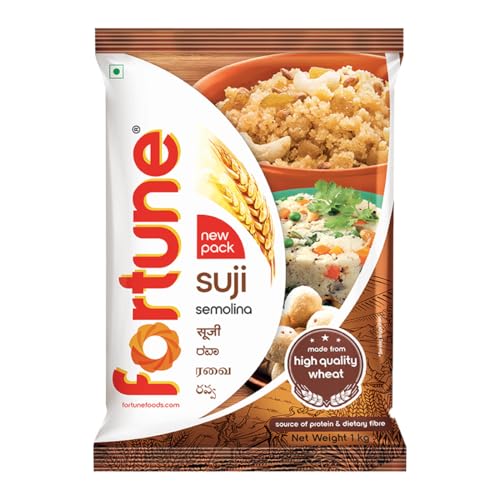 Image of Fortune Suji 1kg | Ideal for Halwa, Upma & Idli | Hygienically Packed Wheat Semolina