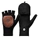 Homealexa Mitaine Gants d'hiver à Écran Tactile Femme et Homme Gants Tricoté Chauds pour Cyclisme Randonnée Escalade Travail Loisir Noir