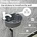 Small Bathroom Sink Wall Mount Bathroom Sink Wash basin, No-Drill Installation Self-Adhesive Sink 11.8 x 8.2 Inch with 1.26 Inch Faucet Hole, Rv Sink Mini Plastic for Home, Dorm, Garage (grey)