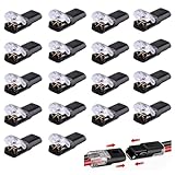 Double-Wire Push-in Connector with Locking Buckle,TuoYi 20Pcs Wire Connectors Low Voltage,No Wire-Stripping Required, Toolless Wire Connectors