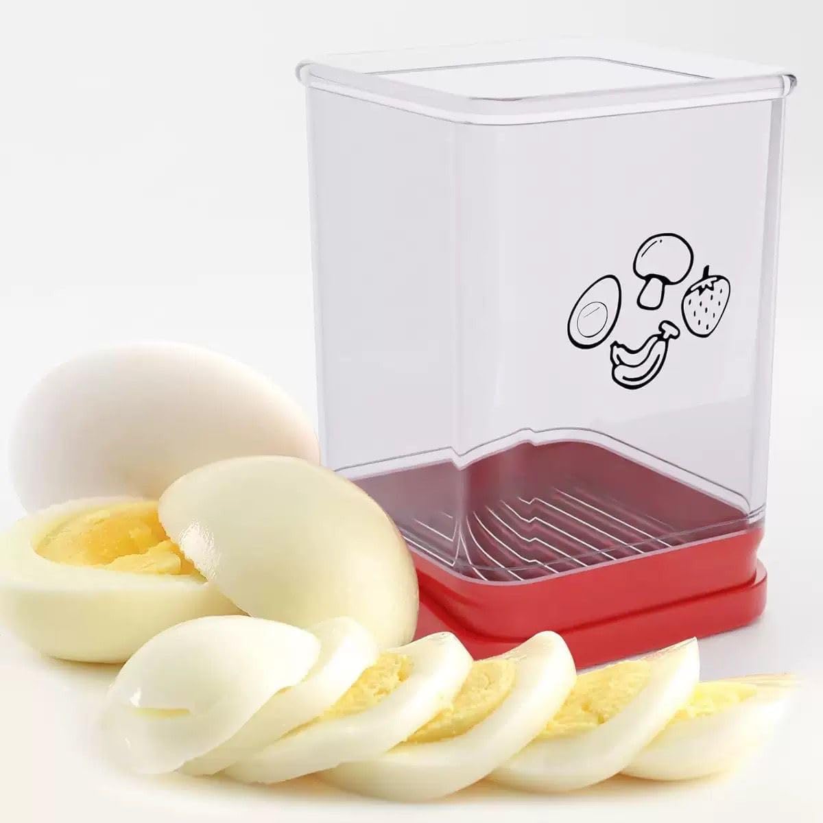Niklye Multi-Use Slicer Cup With Push Plate For Fruits, Veggies & Eggs image 4
