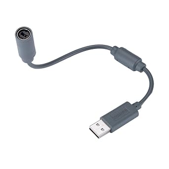 USB Breakaway Cable for Xbox 360, USB Adapter Cord Dongle Compatible with Microsoft Xbox 360 Wired Controller Game Guitar Hero Rock Band,1pcs