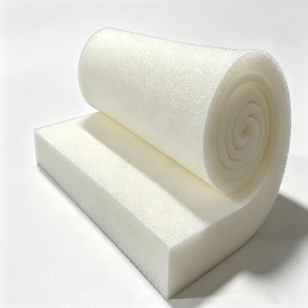Polsterschaumplatte, hochdichter Schaumstoff, auf jede Größe zuschneidbar, für Bankkissen, Hocker, Fenstersitz, Sofa, Esszimmer, Haustiermatratzen-Ersatz (5 cm dick, 200 x 50 cm)