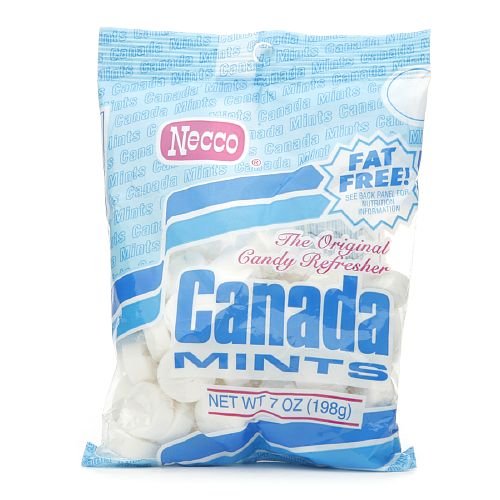 NECCO Canada Mints (12 bags), Original Peppermint, 1 case