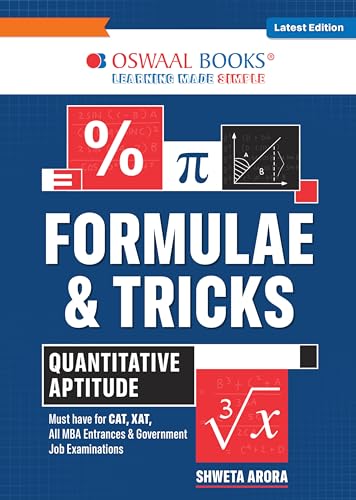 Image of Oswaal Formulae & Tricks Quantitative Aptitude Book For CAT | XAT | MAT | Entrance & Government Job (MBA Exam) by Shweta Arora