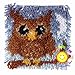 Zatrzask Hak Dywaniki Zestawy Pokrywa Ręcznie Craft Pokrywa Poduszka Płótno Ręcznie Craft Sofa Seat Szydełkowanie Dorośli Dzieci Rodzice Dziewczyny Prezent, Brown Sowa (Color : Brown Owl)