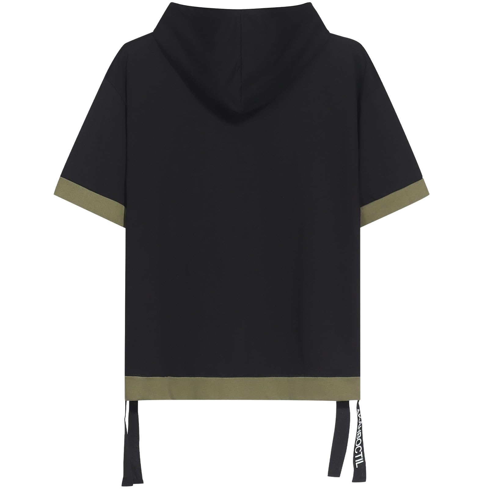 Felpa Maniche Corte con Cappuccio Uomo Color Block Maglietta con Cappuccio Estate Hoodie T-Shirt Sweatshirt