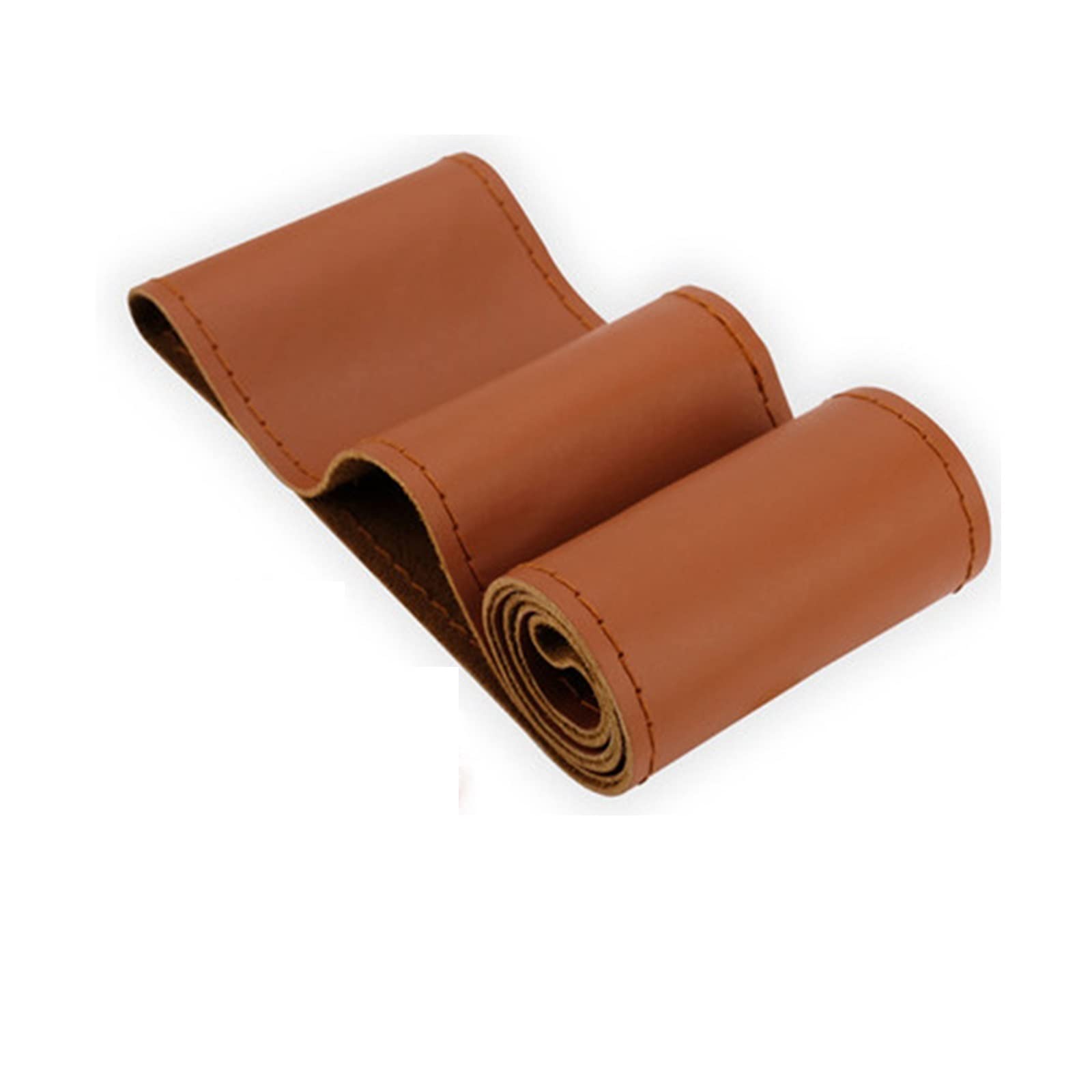 Funda Volante Funda para Volante Coche De 15 Pulgadas/38 Cm Trenza Cuero Artificial Suave En El Volante con Accesorios Aguja E Hilo Cubierta Volante Fundas (Color : Marrón)