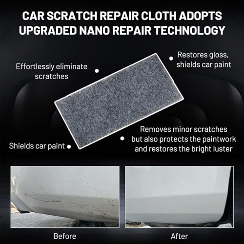 Car Scratch Remover Set,Nano Cloth Sparkle Car Scratch Remover,Car Scratch Repair Paste Polishing Wax,Automotive Cleaning Kit For Car Paint Scratches Repair (1 Set)