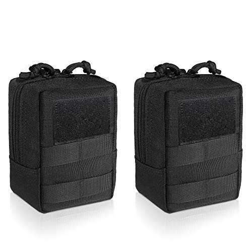 WYNEX Lot de 2 Pochettes, Tactique Molle EDC Pochette Utilitaire Compact résistant à l'eau, Organisez Petite Gear Gadget pour Sac à Dos Militaire Cover