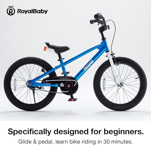 image for RoyalBaby EZ Kids Bike, 18 Inch Wheel Bicycle with Quick Release Crank