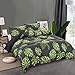 Tropical Hoja Juego de Cama Gris Blanco Negro Azul Verde Hoja de...