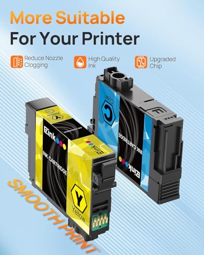 Image of E-Z Ink Remanufactured Ink Cartridge Replacement for Epson 822XL Ink Cartridges Combo Pack for 822 Ink Cartridges for WF-3820 WF-3823 WF-4820 WF-4830 WF-4833 Printer (4Pack Black Cyan Magenta Yellow)