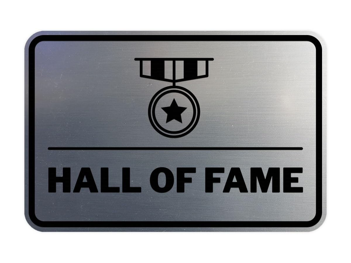 Signs ByLITA Classic Framed Hall of Fame Sign (Brushed Silver) - Small