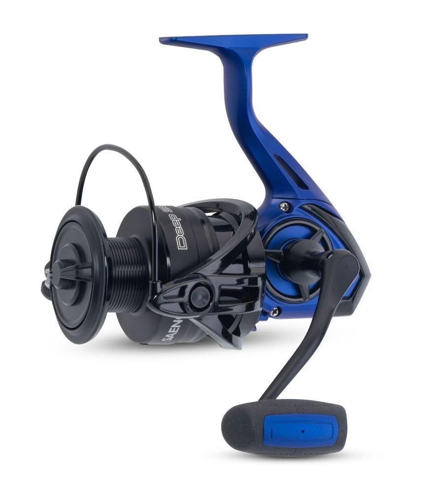 AQUANTIC Deep Sea 6500 kołowrotek spinningowy, siła hamowania 12 kg, łożysko kulkowe 6+1, grafitowe body, fast-drag, do łowienia ryb morskich i łodzi