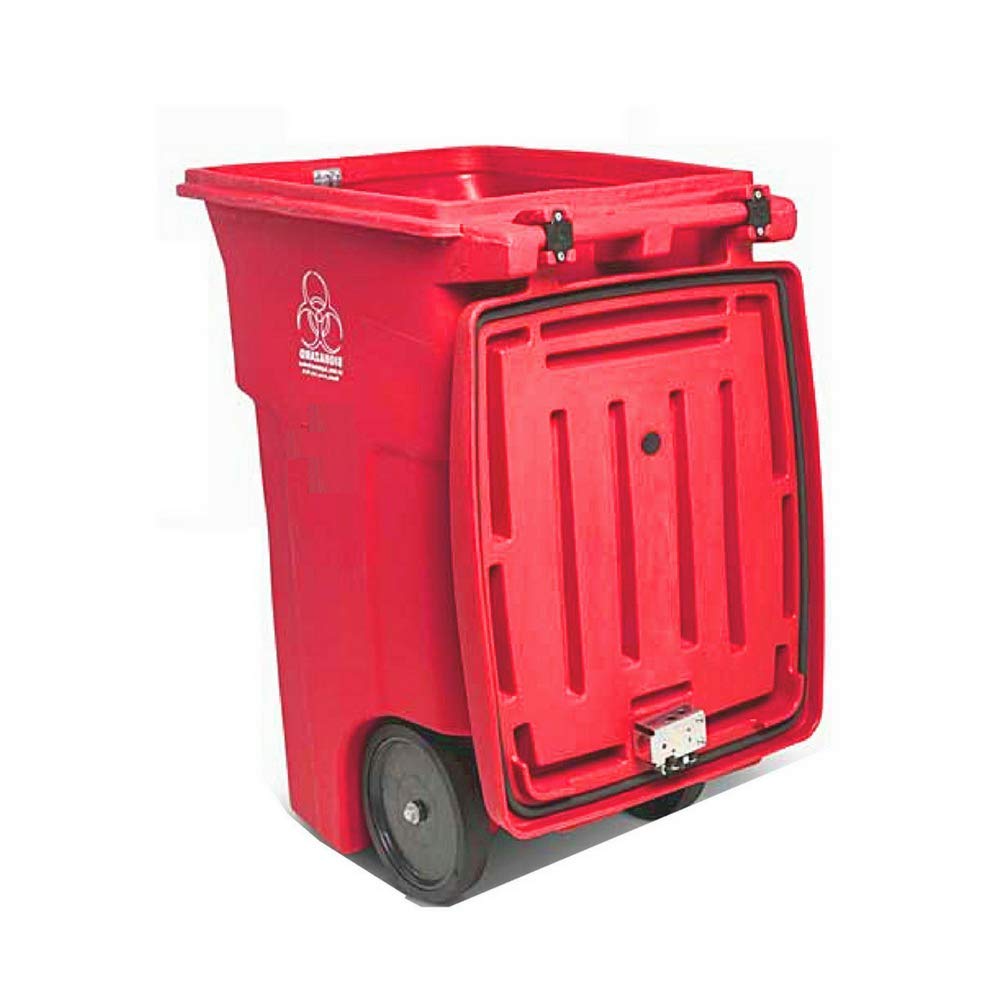Buy Regulated Medical Waste Container Disposal 63 Gal Large T Rolling Bin Can Clinic Hospital