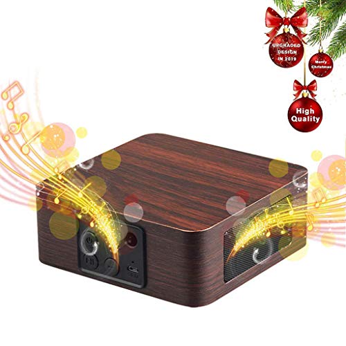Vintage Bluetooth Speakers Wood Retro Bluetooth Speaker Portable Wireless with Dual Woofers Up