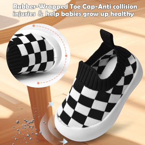 Toddler Shoes Baby Girl Boy Soft Breathable Mesh Wide Toe Box Lightweight Non-Slip Slip On First Walking Shoes4