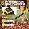 Cordless Leaf Blower Compatible with DEWALT 20V Max Battery, 580 CFM/200 MPH with Turbo Boost, 6 Speed Modes Brushless Motor, Electric Leaf Blowers Battery Powered for Lawn Care, Yard(Tool Only)