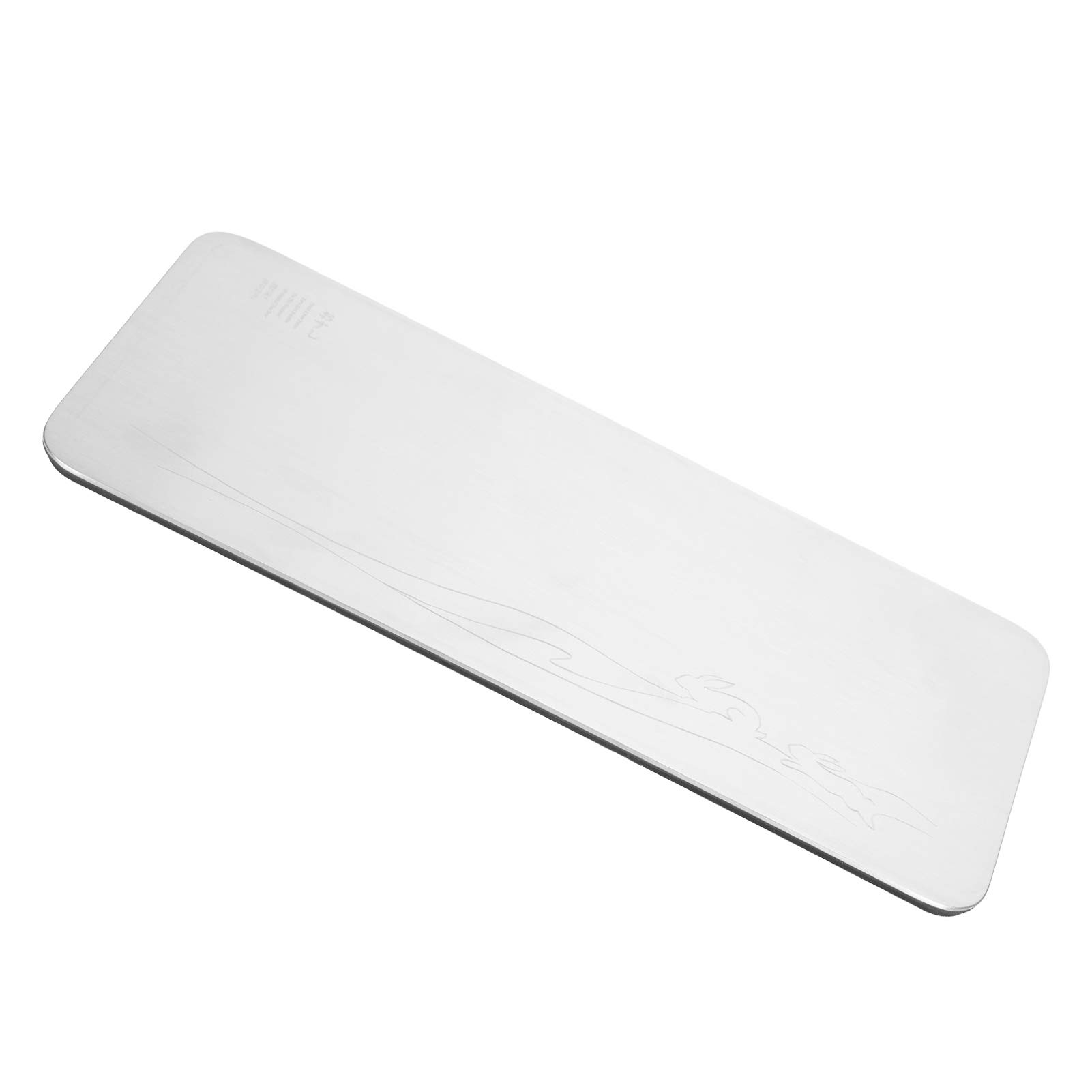 Bandeja para servir sushi de acero inoxidable 304 de alta calidad, parte inferior antideslizante, ideal para el hogar, restaurante, cafetería, plato de comida, elegante acabado plateado, tamaño como