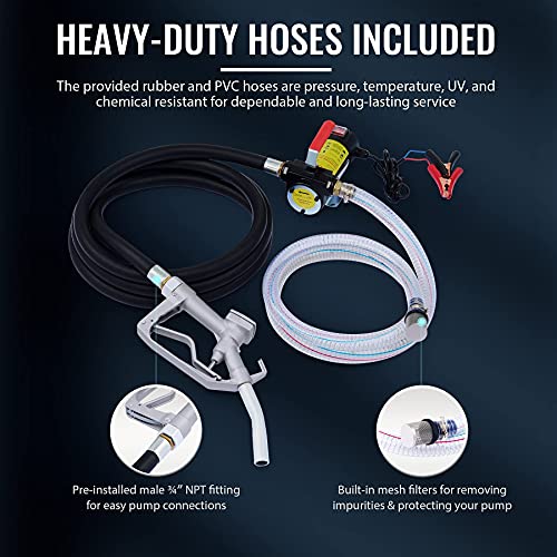 image for Orion Motor Tech Diesel Transfer Pump, 12 Volt Fuel Transfer Pump with