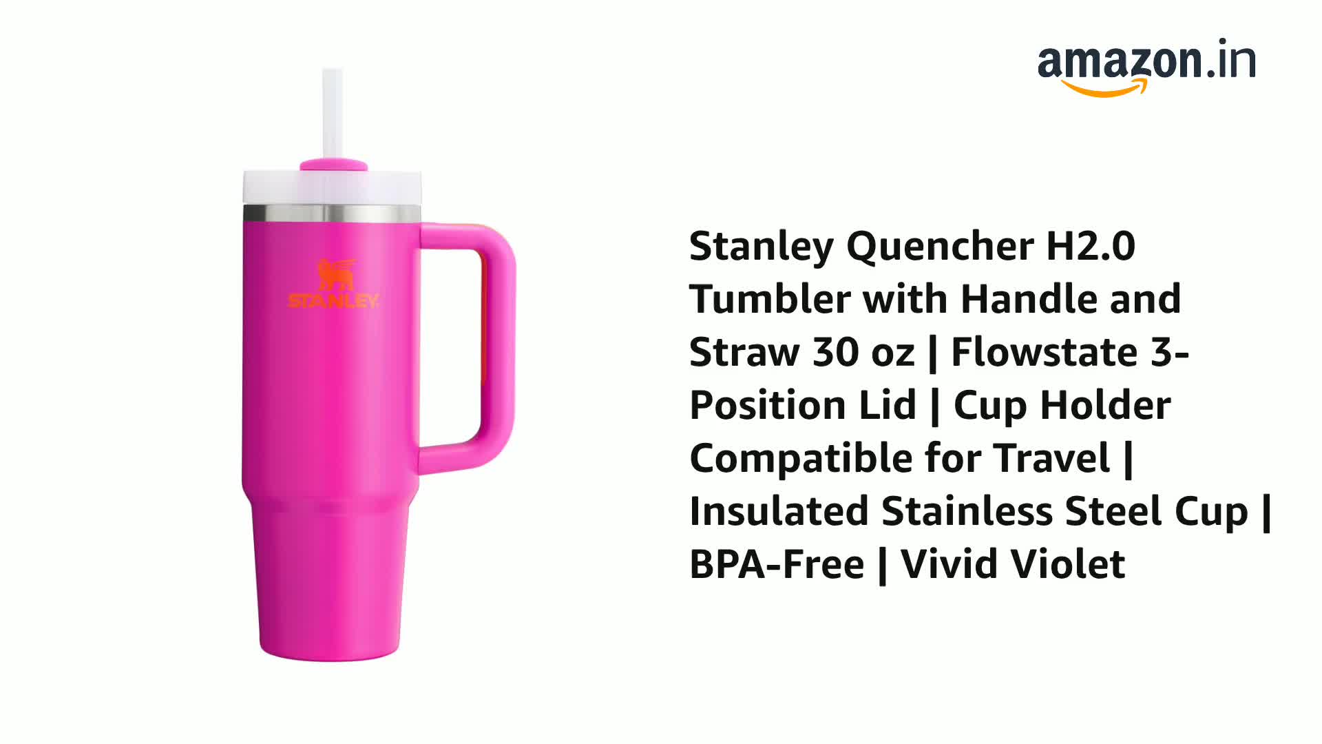 Stanley Quencher H2.0 Tumbler with Handle and Straw 30 oz