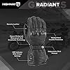 HIGHWAY 21 Radiant Gloves, Heated Leather Motorcycle Gauntlets for Men, 100 Grams Thinsulate Insulation and Hipora Liner