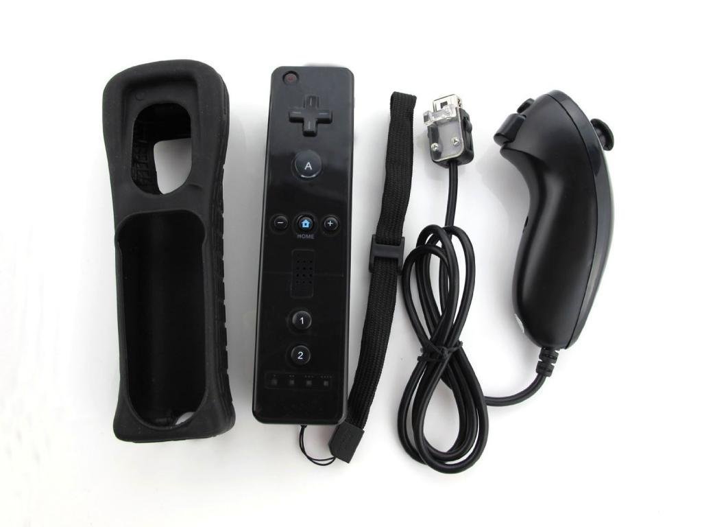 Wii Remote, Nunchuk Remote Controller for Nintendo Wii Game (Black)