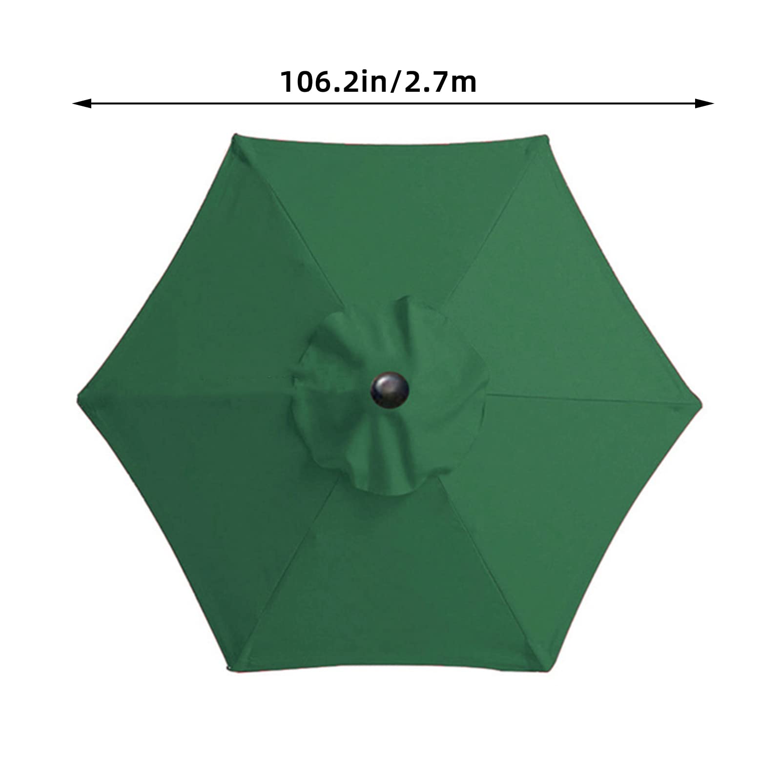 TWSOUL Replacement Parasol Fabric Cover, 2.7 m 6 Ribs / 3 m 8 Ribs Parasol Replacement Canopy Cover - Image 4