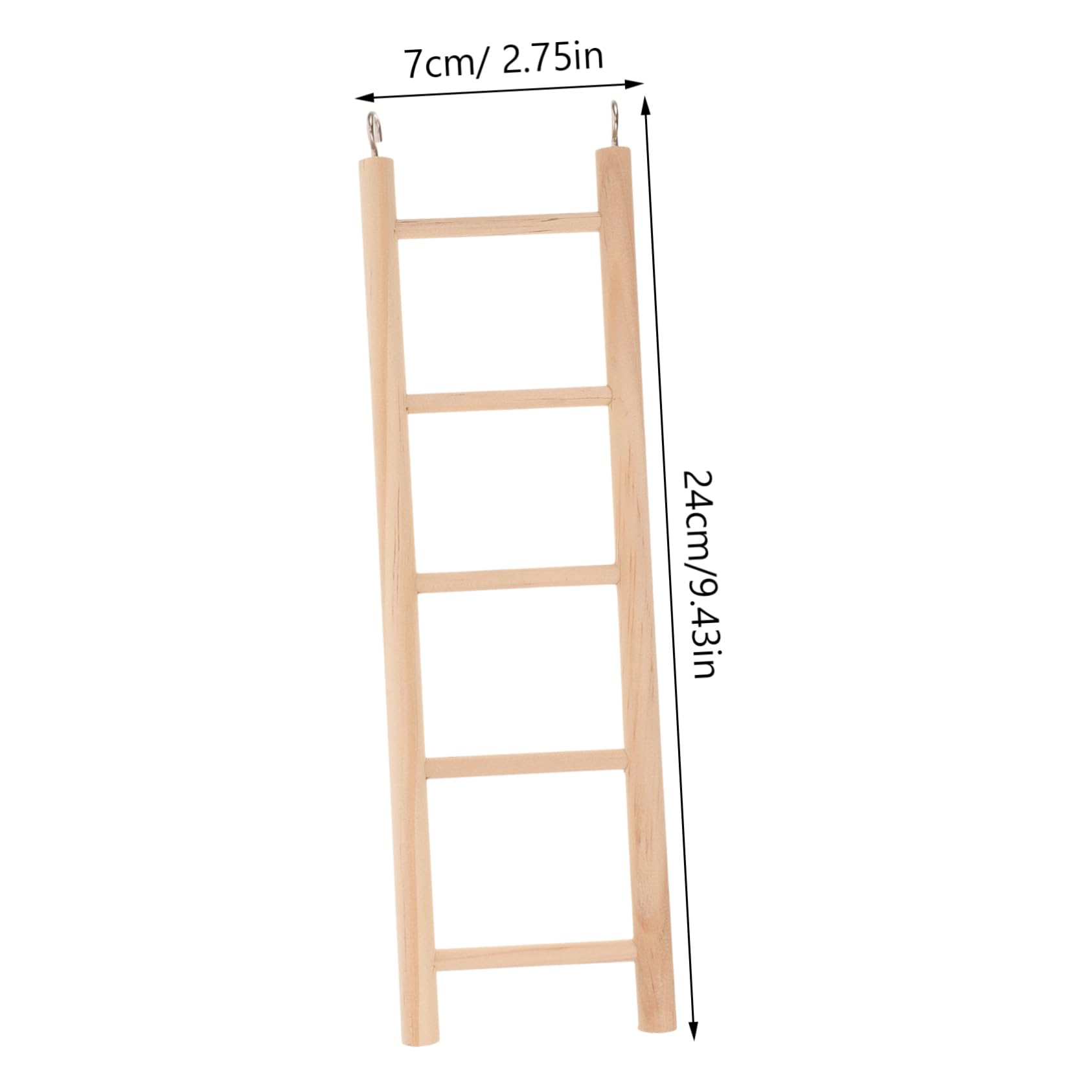 SUPVOX Wooden Bird Ladder Toy for Parrots Small Animal Climbing Toy Hanging Step Ladder for Bird Cage Hamster Bridge for Pet Exercise - Image 2