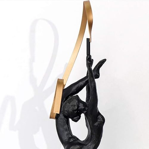 Miniatura 5 de chino feng shui estatua escultura escritorio creativo bailarina niña estatua agraciada baile movimiento escultura arte decorativo escultura