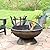 Sunnydaze 30-Inch Large Outdoor Fire Pit - Wood Burning Fire Pit for Outside with Poker and Screen - Black Finish - Regal Cauldron