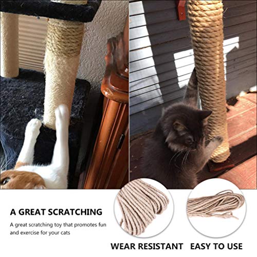 Balacoo Garras de Moer Garras de Gato 30M Corda de Cânhamo de Sisal para Gatos e Gatos