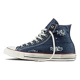  CONVERSE 156738C Blue Jeans Turnschuhschuhe hohe Leinwand Schnürsenkel 36