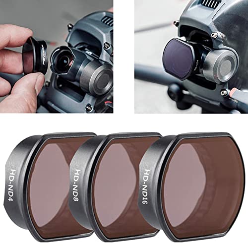 Pgytech Filtre d'objectif ND4 ND8 ND16 Compatible avec Drone DJI FPV (Professionnel)