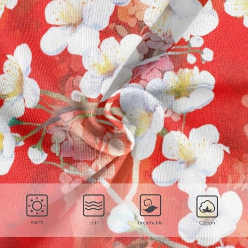 Joisal Cotton Girls Underwear Toddler White Cherry Blossom Flowers Red Little Girl Panties Stylish Kids Briefs Undies 2t3