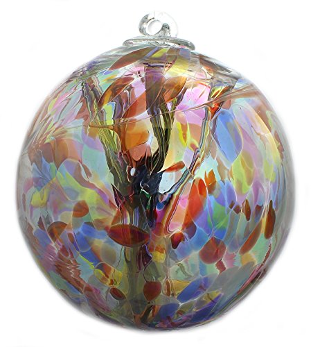 Iron Art Glass Designs Witch Ball Multicolor (Iridized) XL 8 Inch
