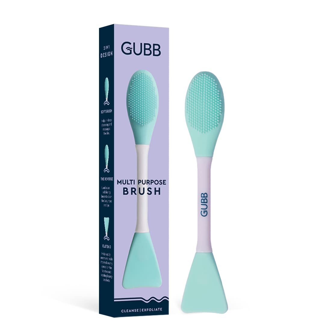 Gubb Silicon Face Cleansing Brush Made With Ultra Hygienic Soft Silicone - Soft & Thin Bristles for Gentle Exfoliation - Multipurpose Silicone Brush-image-32