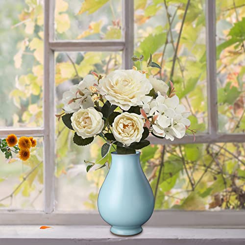 Roses Artificial Flowers, 11 Inch Colorful Lifelike Real Touch Faux Flowers - image 5