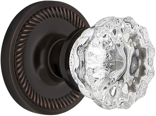 Nostalgic Warehouse Rope Rosette with Crystal Door Knob