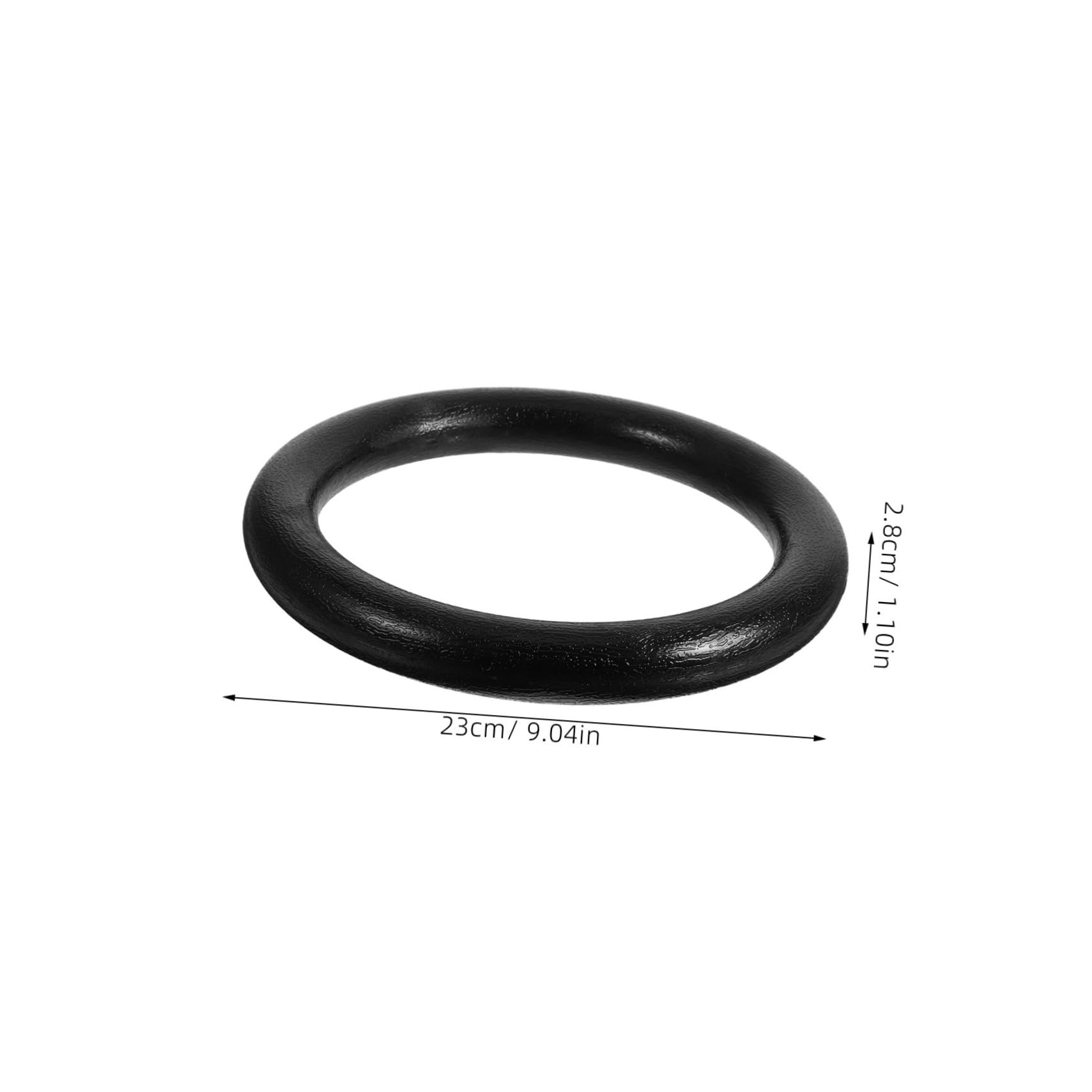 INOOMP 1 Pair Abs Gymnastic Rings Fitness Workout Rings for Training Black for Pull Ups Dips Ups and Home Exercise
