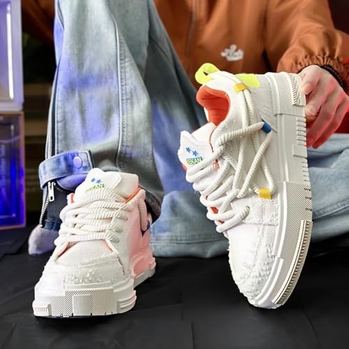 Cool Chunky Sneaker for Women Y2K Sporty Platform Sneakers Thick Sole Aesthetic Walking Shoes3