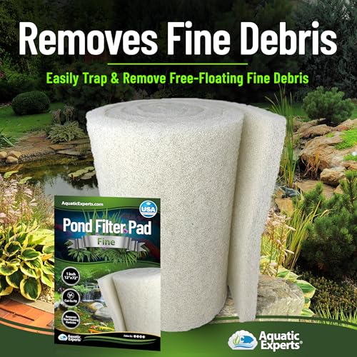 Classic-Koi-Pond-Filter-Pad-FINE-White-Bulk-Roll-Pond-Filter-Media-Ultra-Durable-Pond-Filters-for-Outdoor-Ponds-Reusable-Fish-Pond-Filter-Material-USA-Aquatic-Experts-34-1-x-12-x-72 Classic Koi Pond Filter Pad FINE White Bulk Roll Pond Filter Media Ultra Durable Pond Filters for Outdoor Ponds Reusable Fish Pond Filter Material USA Aquatic Experts 34 1 x 12 x 72