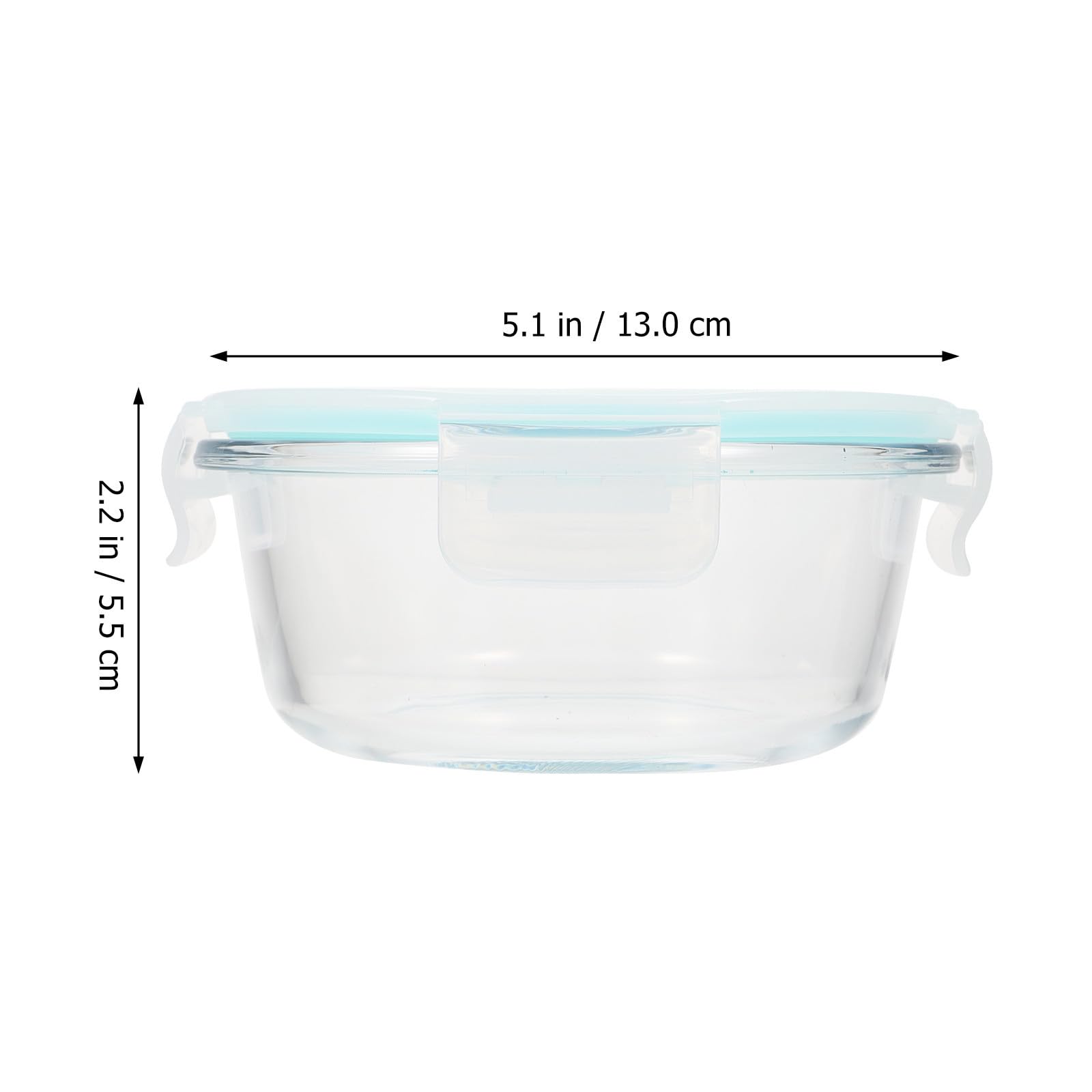MAGICLULU Caja Bento de Vidrio Redonda 400ml, 3 Piezas, Blanco